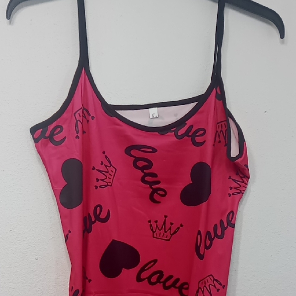 Womens Multicolored Fitted Camisole Sleepwear with Straps Size XL Brand New